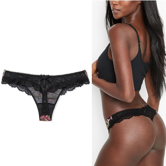 Victoria Secret Embroidered Bra + Panty SET 34DD/M - Picture 15 of 16